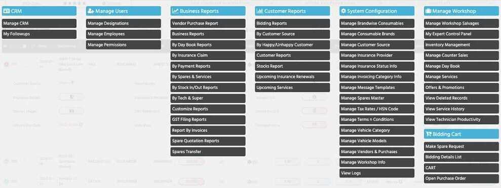features of garage management software