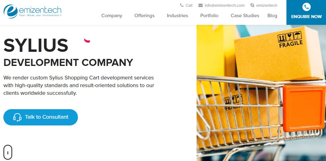 Emizentech Sylius development