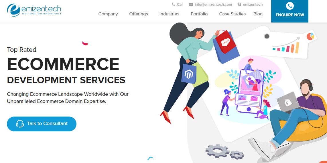 Emizentech ecommerce development