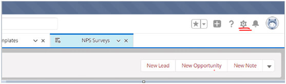 Salesforce menu option