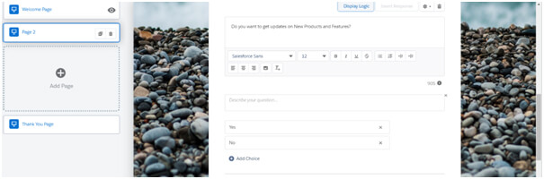 Add the question text