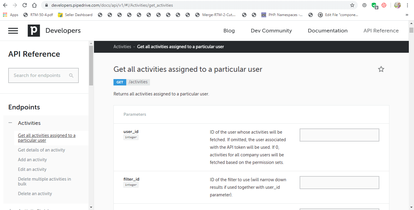 Pipedrive API Reference