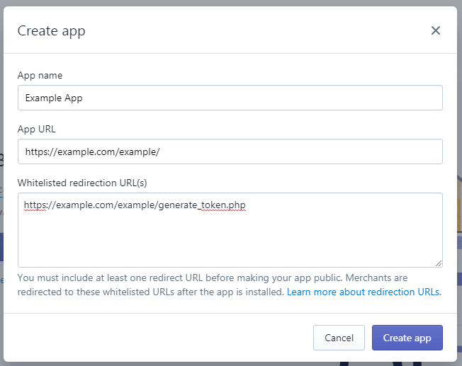 fill the app entries