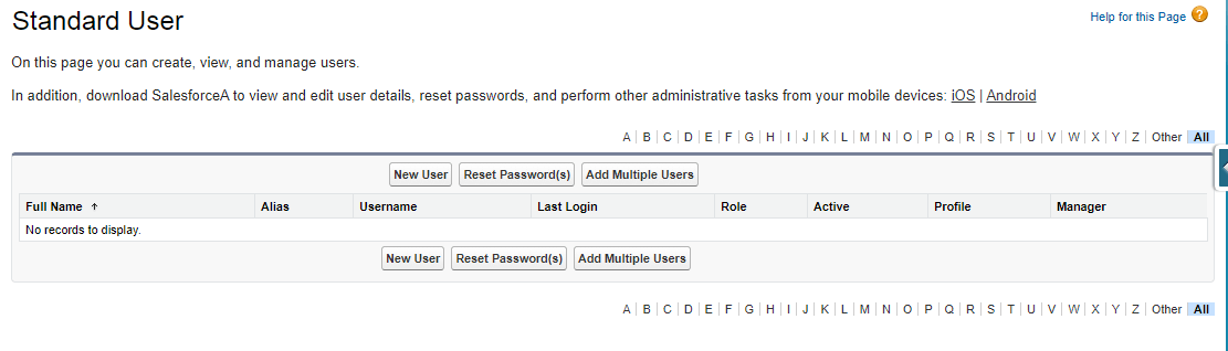Salesforce Standard User