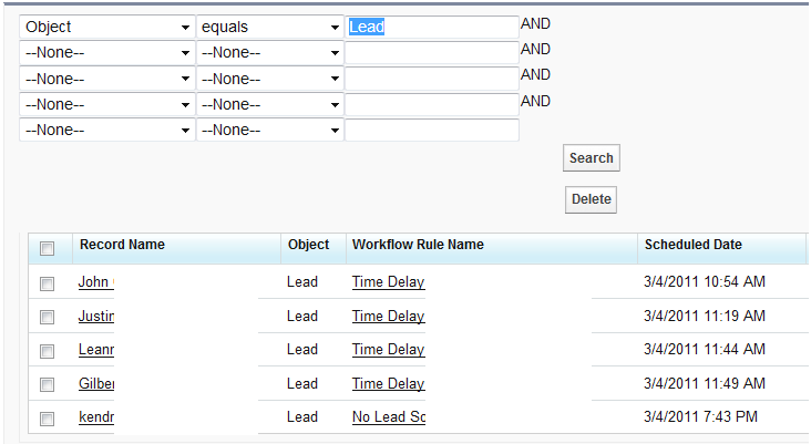 Search for Time Based Workflows