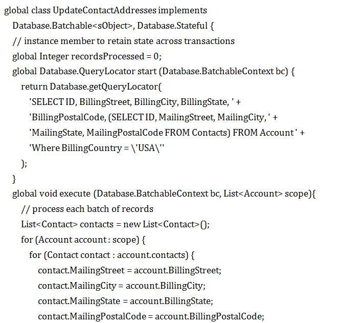database stateful code