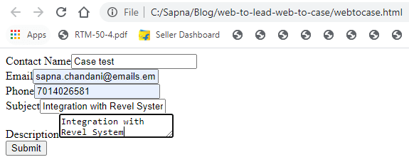 salesforce form