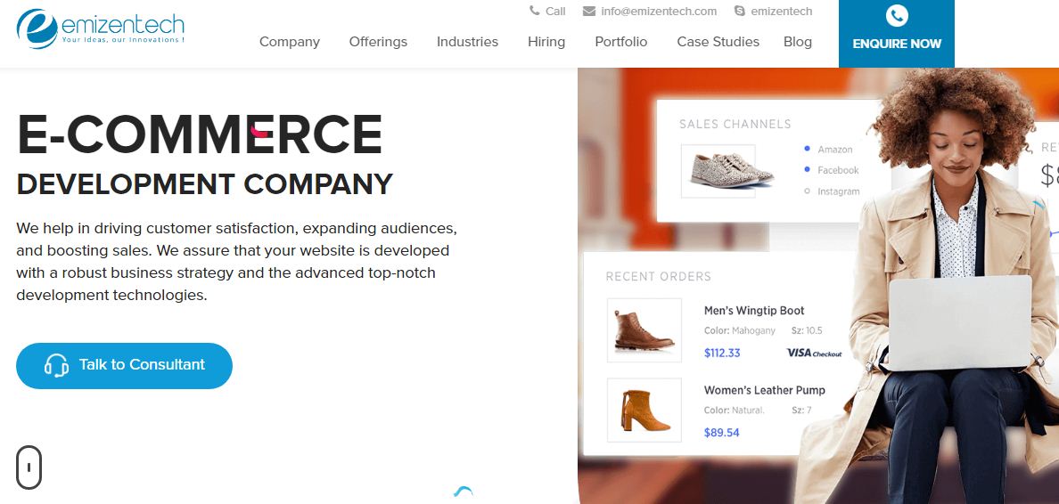 emizentech adobe commerce cloud development company