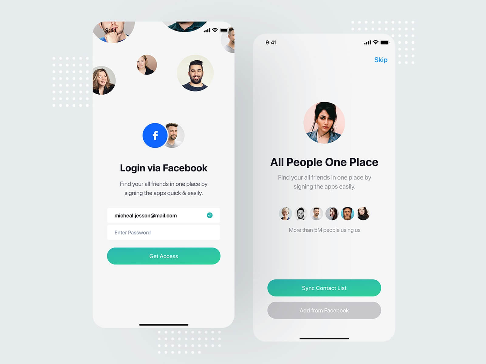 social login b2b ecommerce app