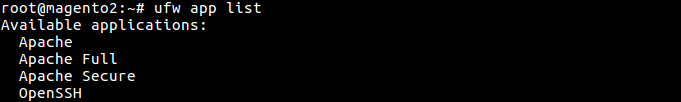 3 ufw app list