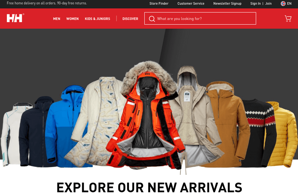 Hally hansen store built in Magento