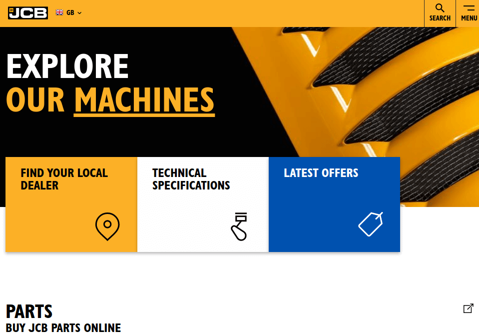 JCB store using Magento platform