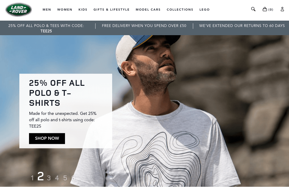 Landrover e-store in Magento