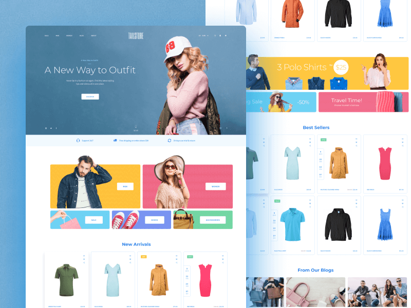 Opencart ecommerce store UI