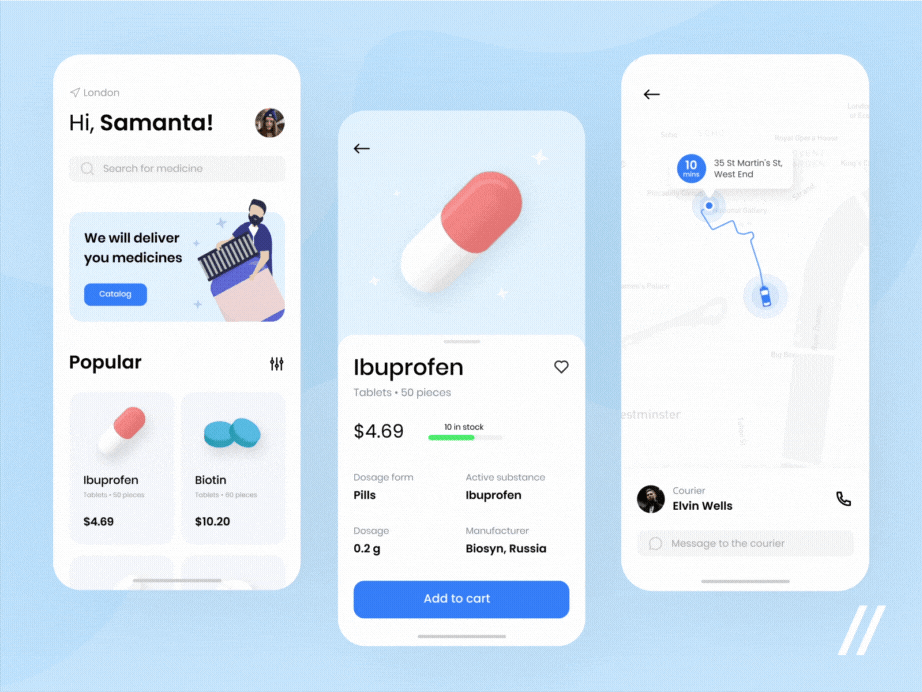 medicine delivery app development