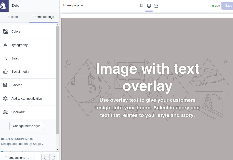 shopify theme customizations