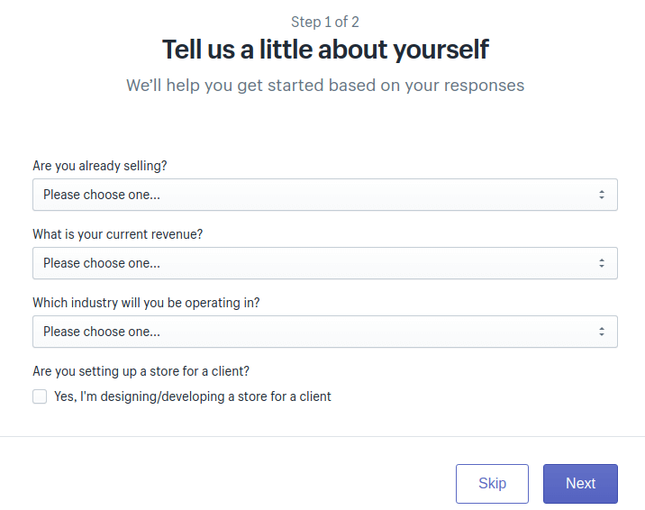 step 1 enter details about your shopify store