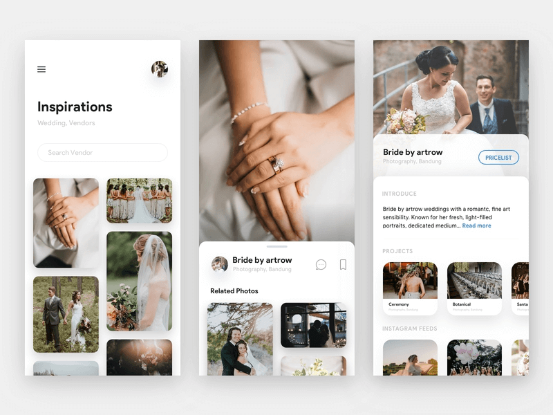 wedding planner vendor app