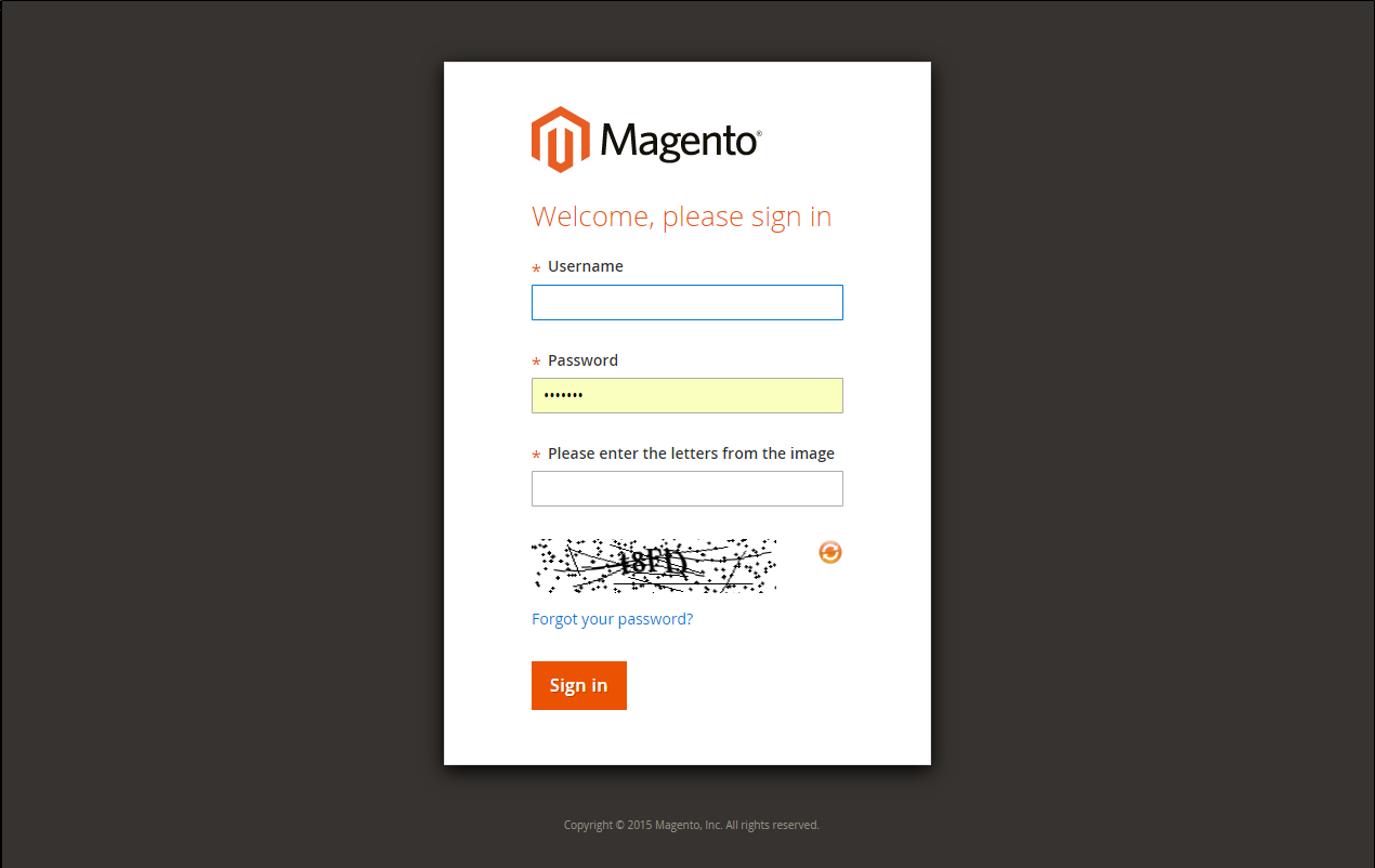 captcha for admin magento
