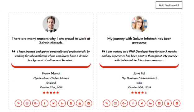 advanced testimonial for magento 2