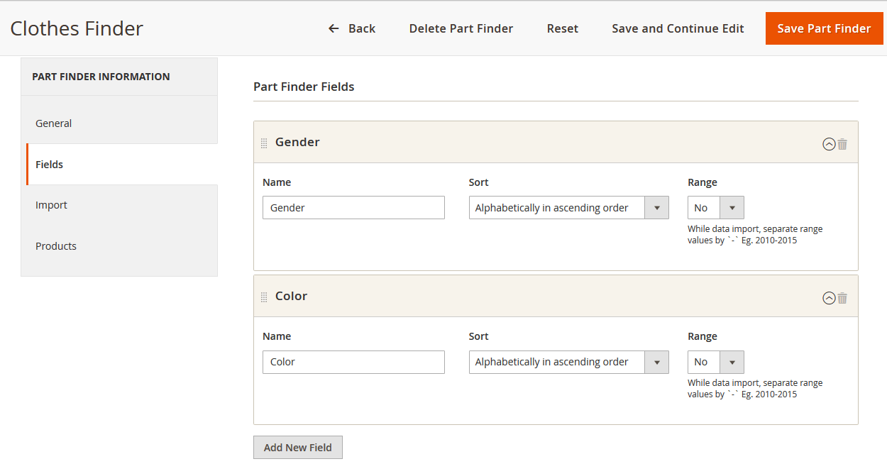 product part finder extension m2