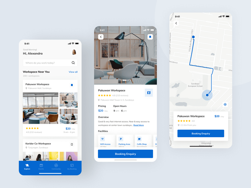 coworking spaces map