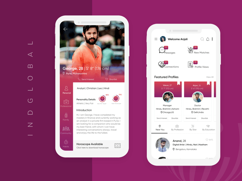 profile on matrimony app