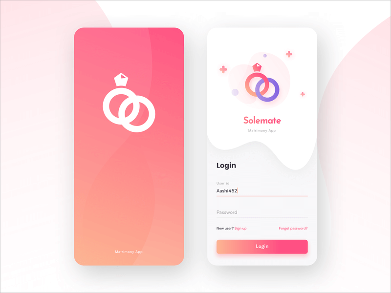 social signup login in matrimony app