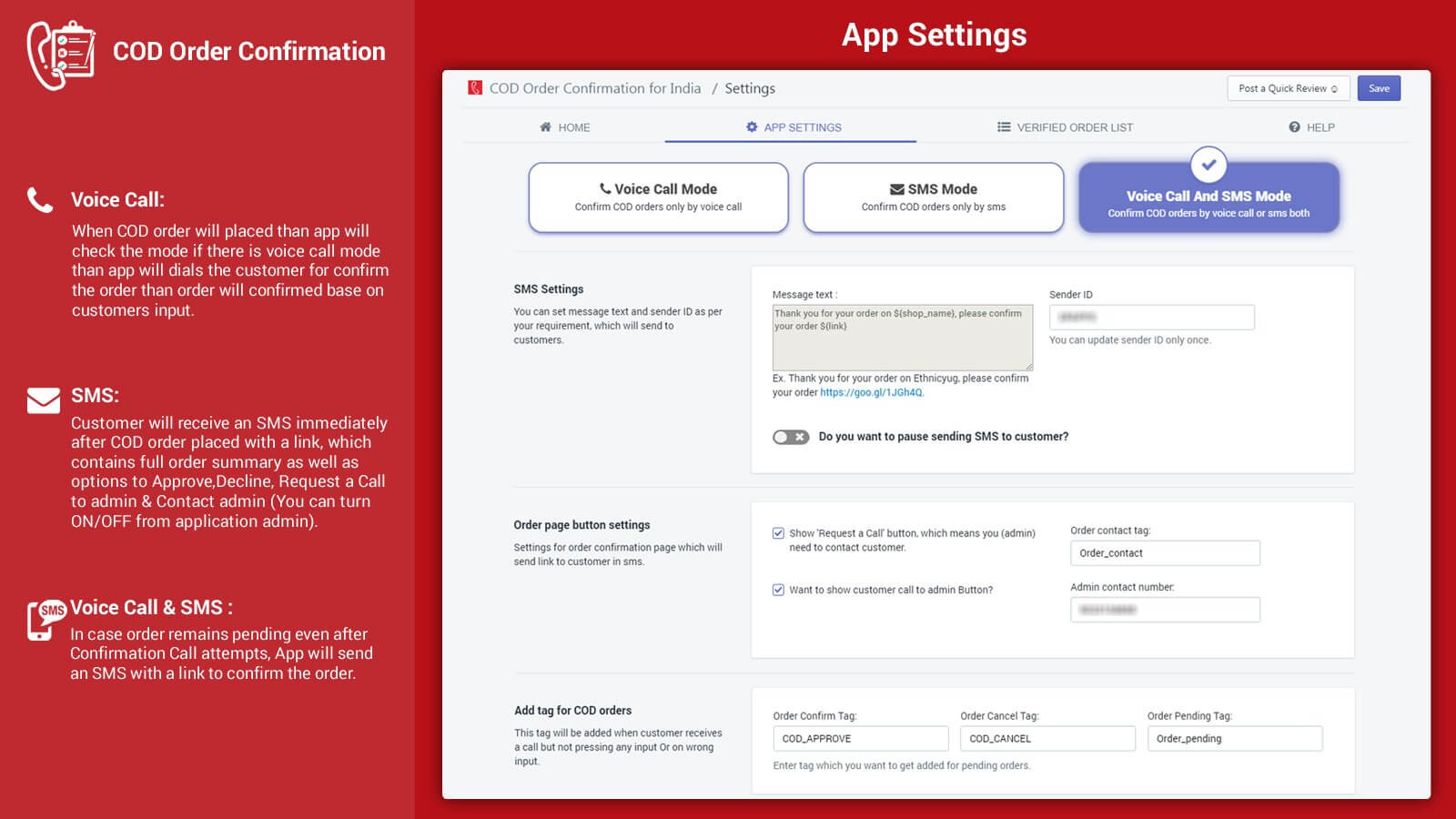 COD Order Confirmation shopify app