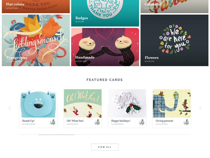 landing-page greeting e card