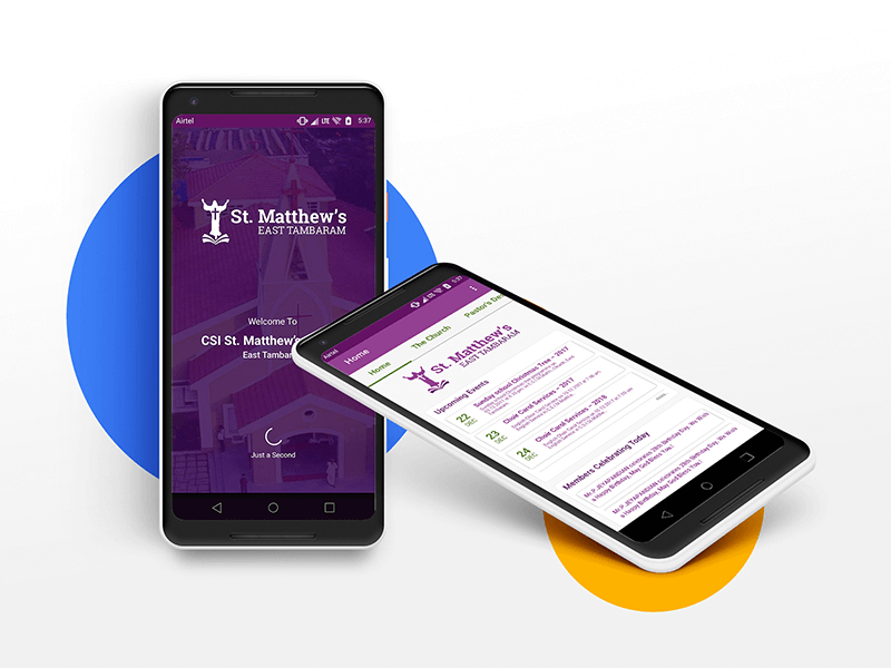 church management app ui