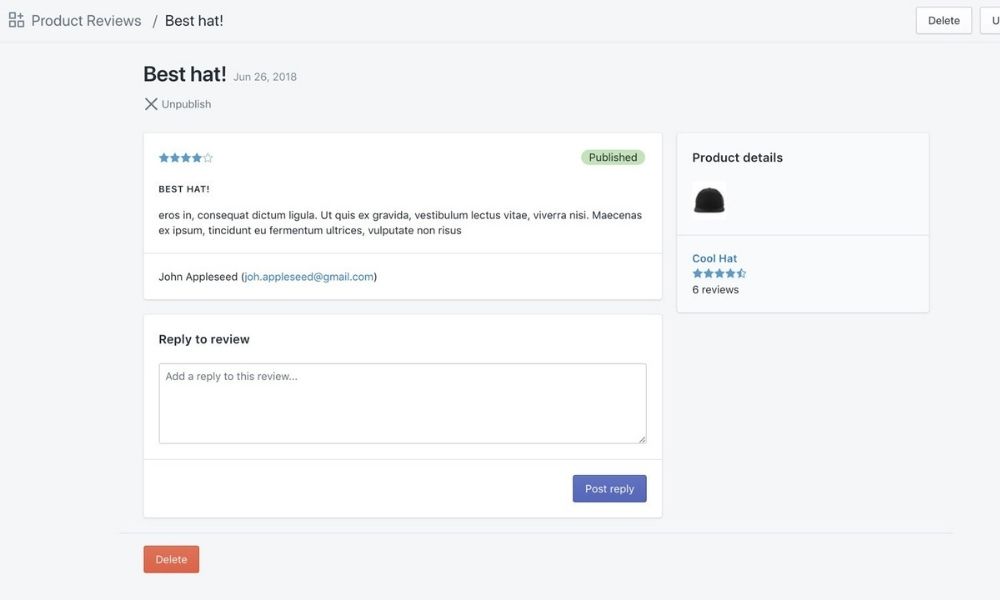 product review app Shopify