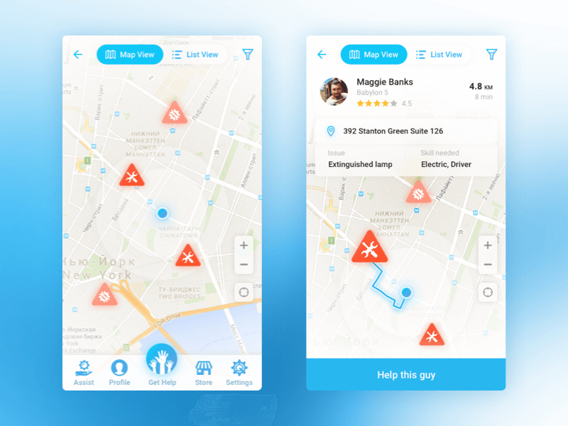 live tracking in roadside assistance app