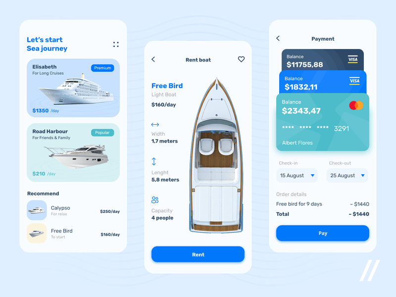 online boat rental app