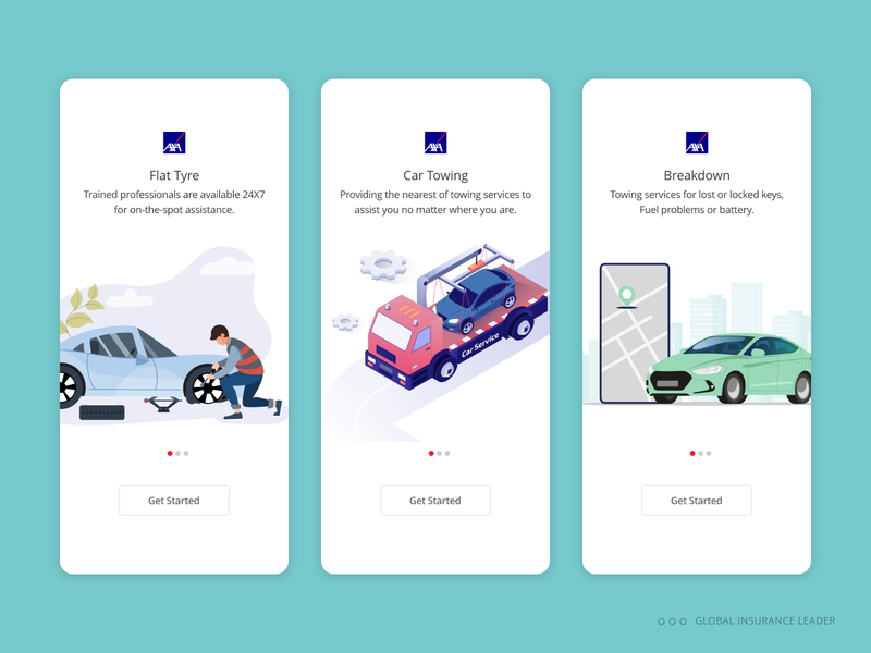 roadside assistance app ui