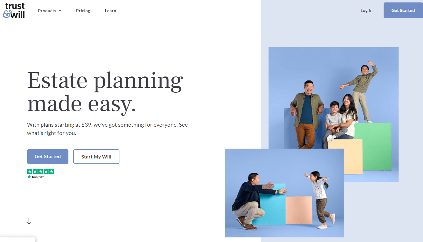 trust and will homepage