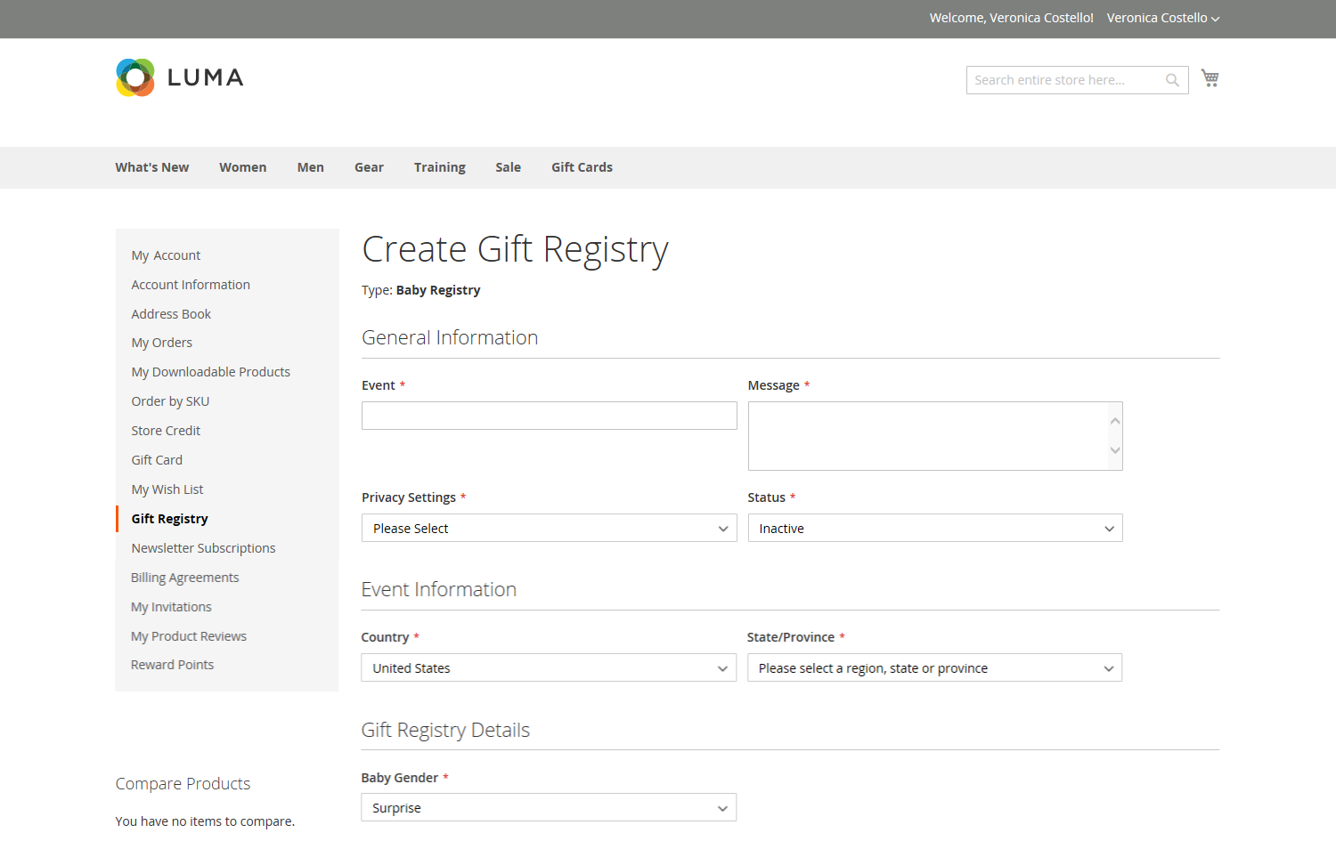 Gift Registries