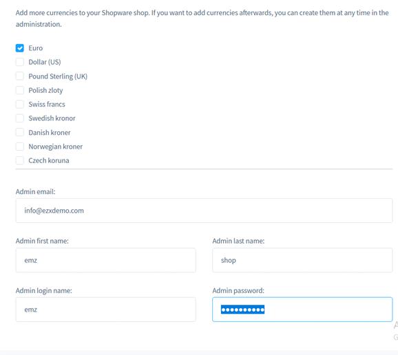 redirected to the Shopware dashboard