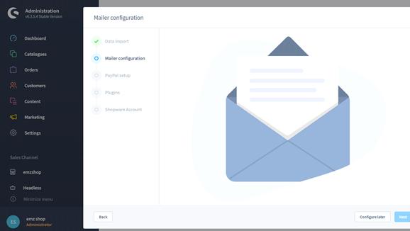 Install demo data or skip this