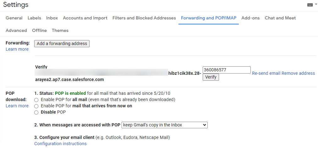 confirmation code to verify.