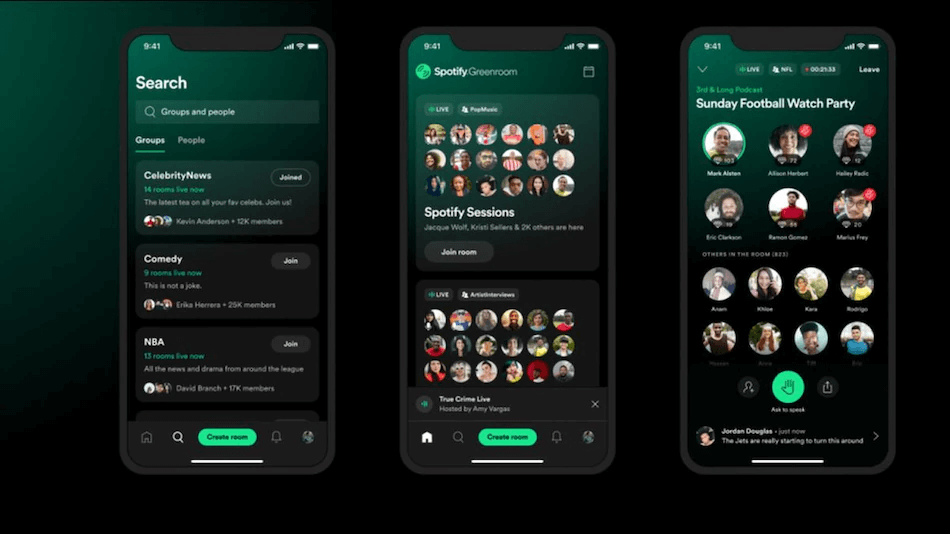 spotify greenroom app