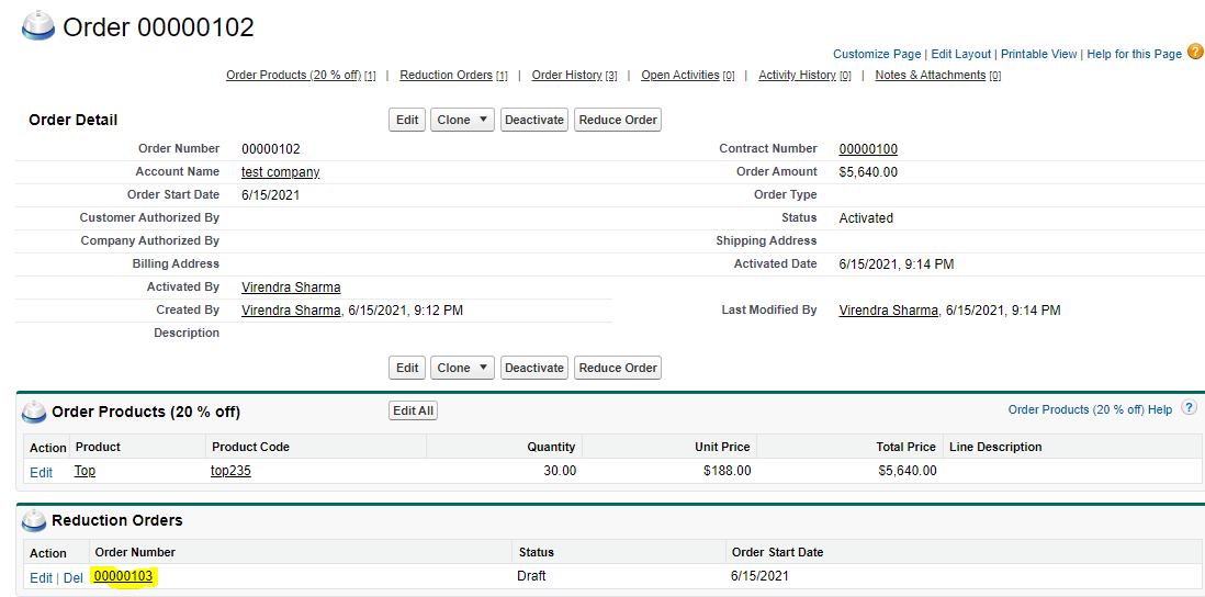 reduction order output