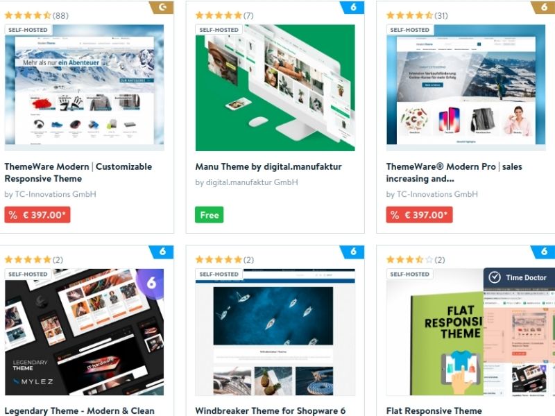 shopware responsive themes