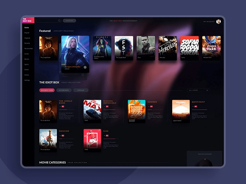 smart tv app interface