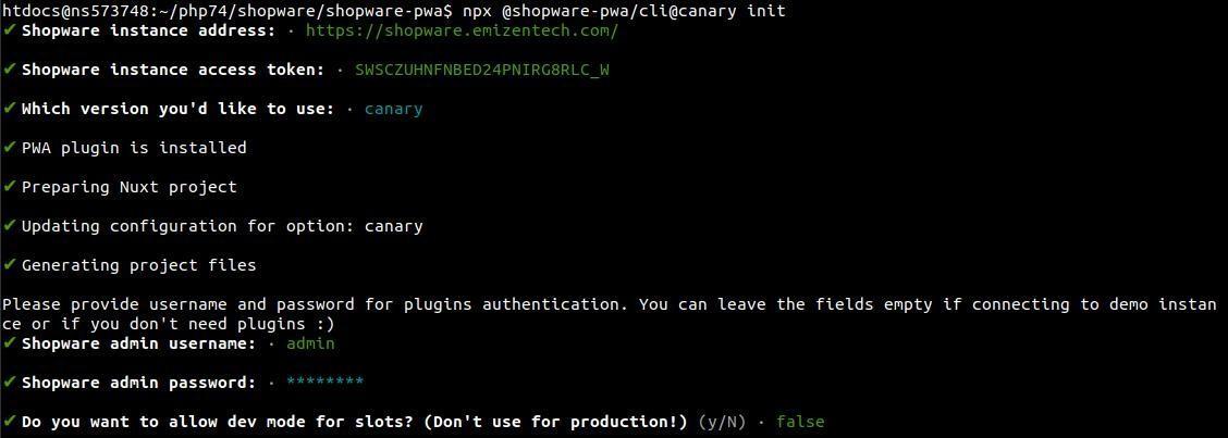 Initialize the project within the directory