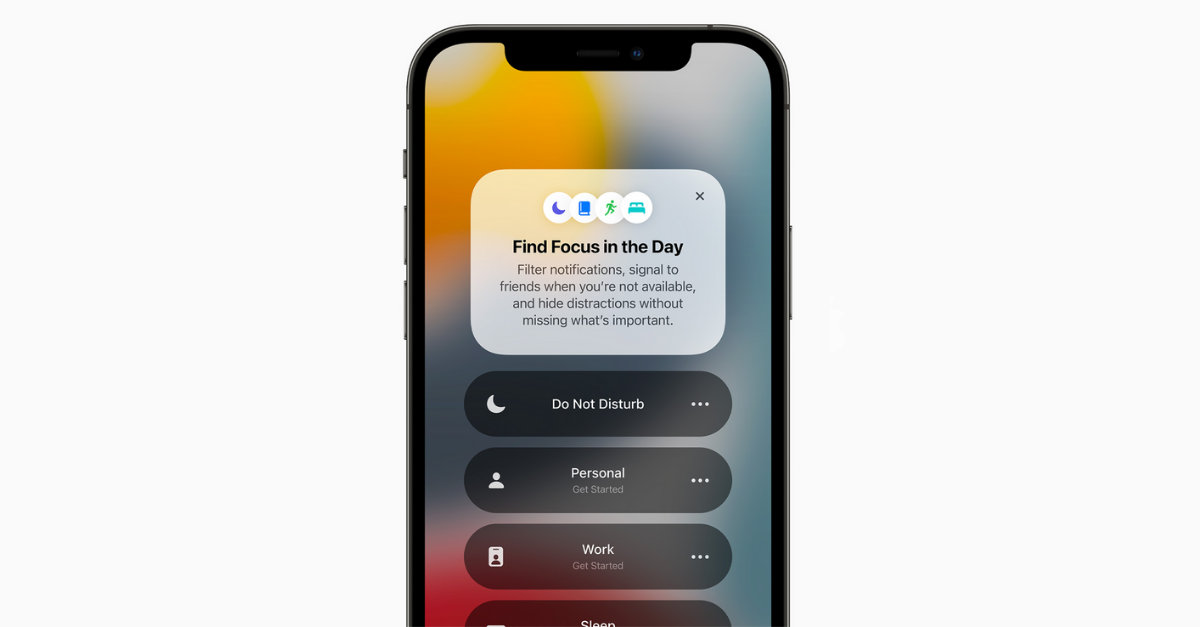 Apple IOS 15 Focus mode