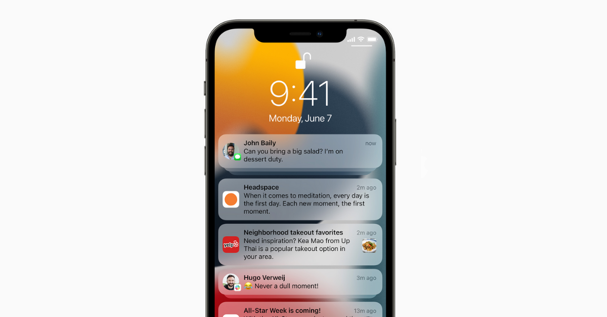 Apple IOS 15 Notifications