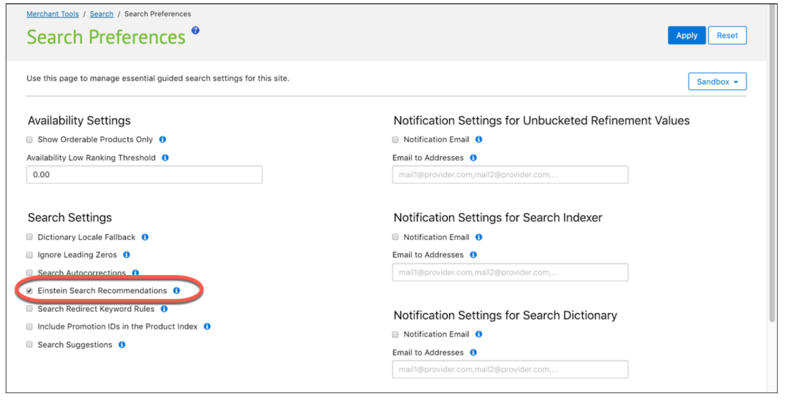 Einstein Search for B2B Commerce