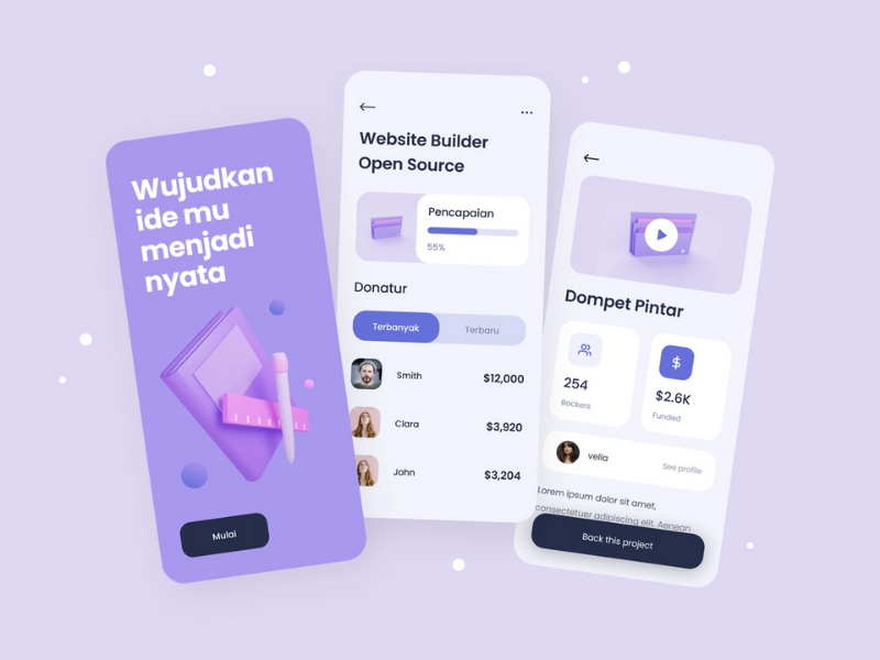 Crowdfunding mobile apps