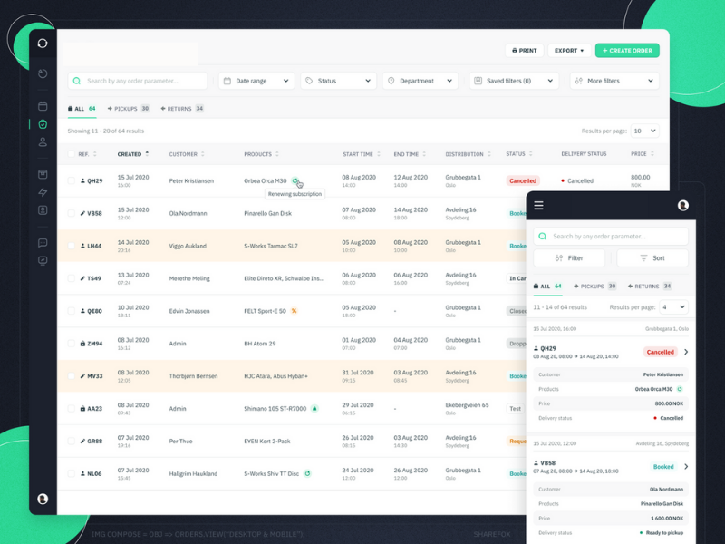 Insurance app admin panel
